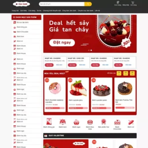 Mẫu website bán bánh ngọt đẹp