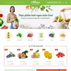 Mẫu website thực phẩm sạch 01